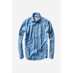 NEW RELWEN men's flyweight flannel shirt in french blue
